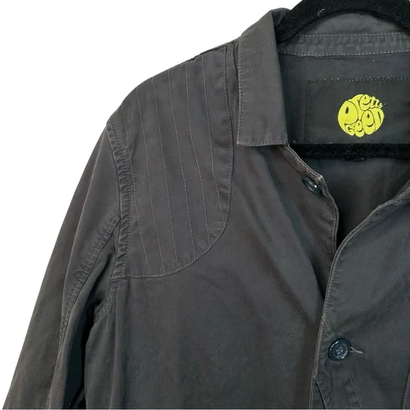 Pretty Green Utility Jacket Black Dark Grey Size L Casual Workwear - Picture 5 of 14